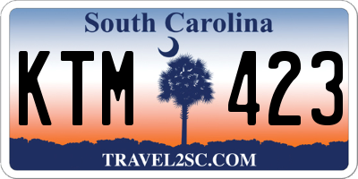 SC license plate KTM423