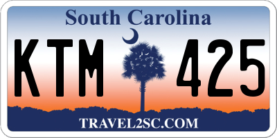 SC license plate KTM425