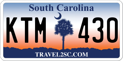 SC license plate KTM430