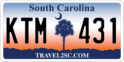SC license plate KTM431