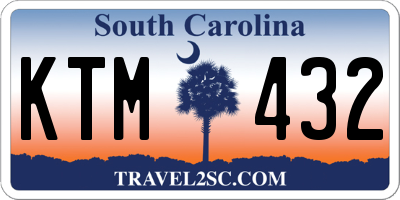 SC license plate KTM432