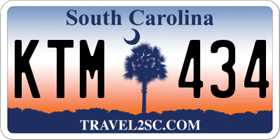 SC license plate KTM434