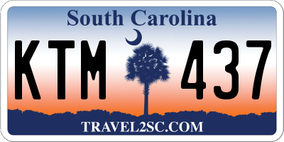 SC license plate KTM437