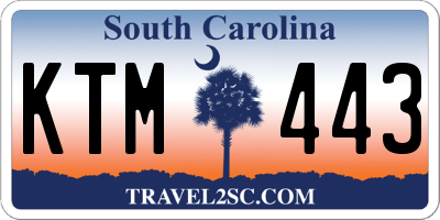 SC license plate KTM443