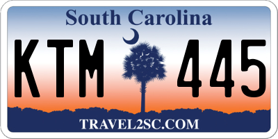 SC license plate KTM445