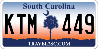 SC license plate KTM449