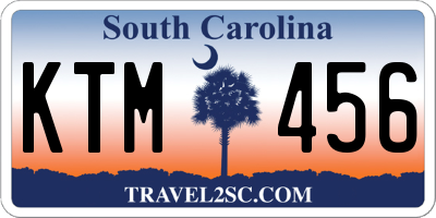 SC license plate KTM456