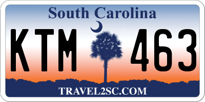 SC license plate KTM463