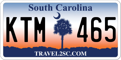 SC license plate KTM465
