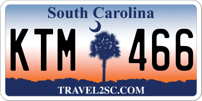 SC license plate KTM466