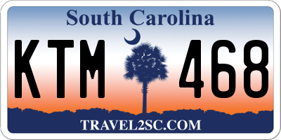 SC license plate KTM468