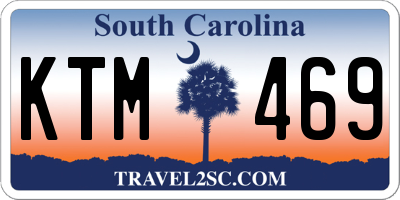SC license plate KTM469