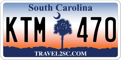 SC license plate KTM470