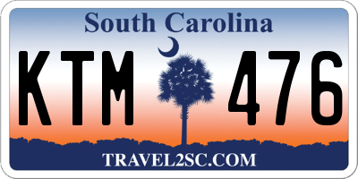 SC license plate KTM476
