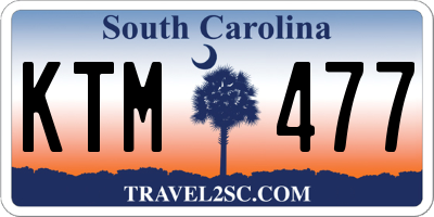 SC license plate KTM477