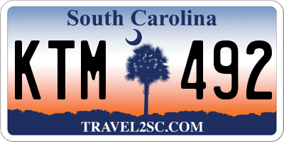 SC license plate KTM492