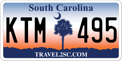 SC license plate KTM495