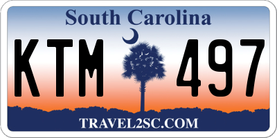 SC license plate KTM497