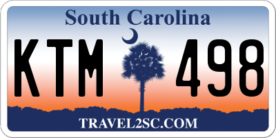 SC license plate KTM498