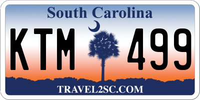 SC license plate KTM499