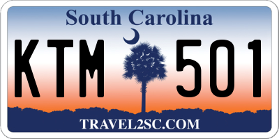 SC license plate KTM501
