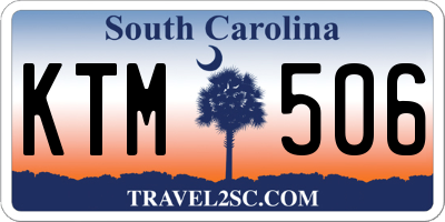 SC license plate KTM506