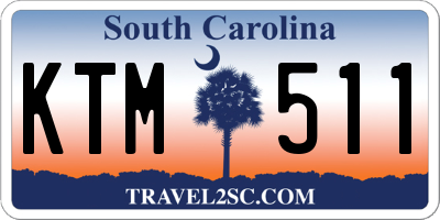 SC license plate KTM511