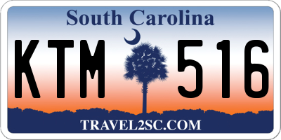 SC license plate KTM516