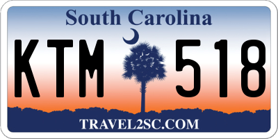 SC license plate KTM518