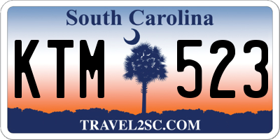 SC license plate KTM523