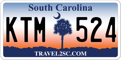 SC license plate KTM524