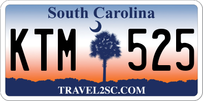 SC license plate KTM525