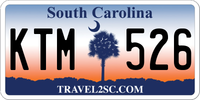 SC license plate KTM526