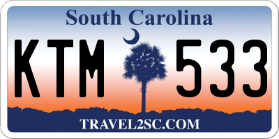 SC license plate KTM533