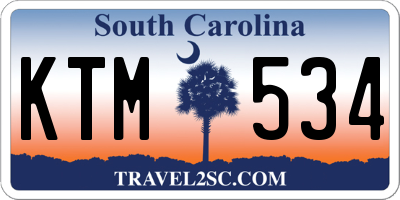 SC license plate KTM534