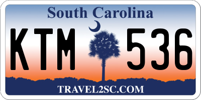 SC license plate KTM536
