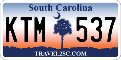 SC license plate KTM537