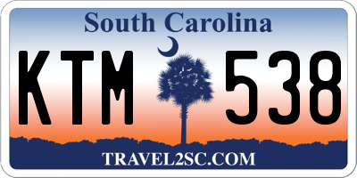 SC license plate KTM538