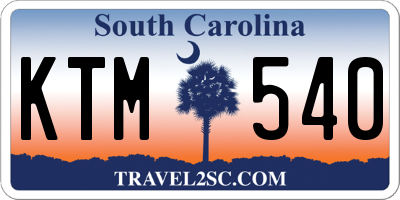 SC license plate KTM540