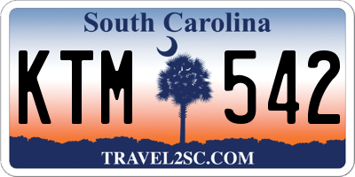 SC license plate KTM542