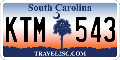 SC license plate KTM543