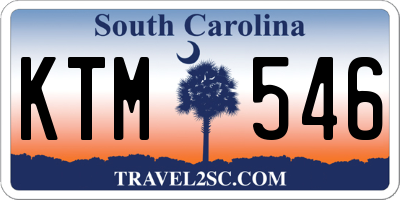 SC license plate KTM546