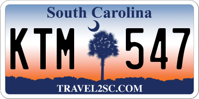 SC license plate KTM547