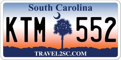 SC license plate KTM552