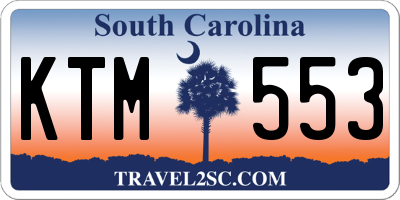SC license plate KTM553