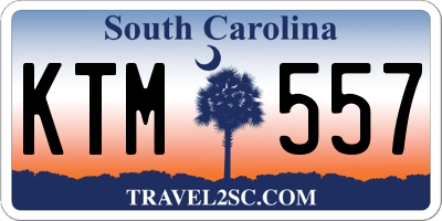 SC license plate KTM557