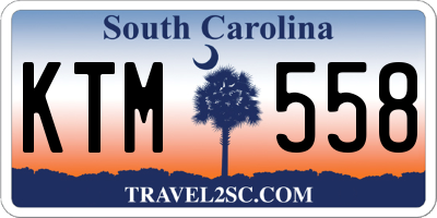 SC license plate KTM558