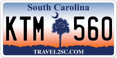 SC license plate KTM560