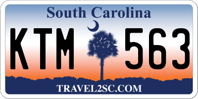 SC license plate KTM563
