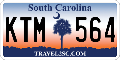 SC license plate KTM564